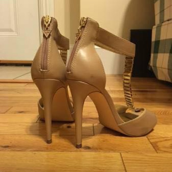 Guess Nude Leather Stilettos - Picture 2 of 5